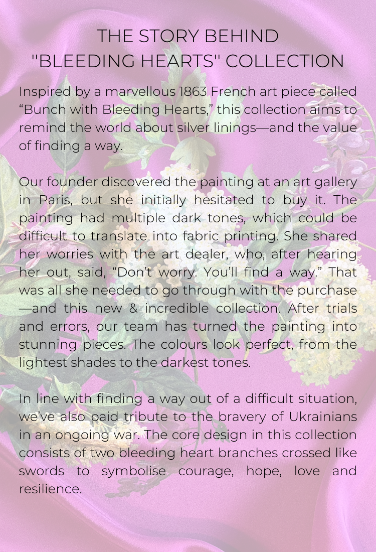 Maxi Kimono in Deep Magenta "Bleeding Hearts" - House of Castlebird Rose