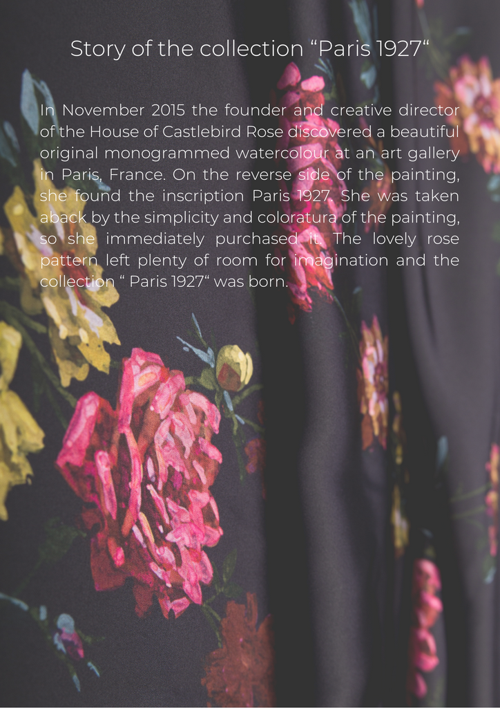 Silk semi-casual dress deep purple ''Paris 1927'' Pre-Order - House of Castlebird Rose
