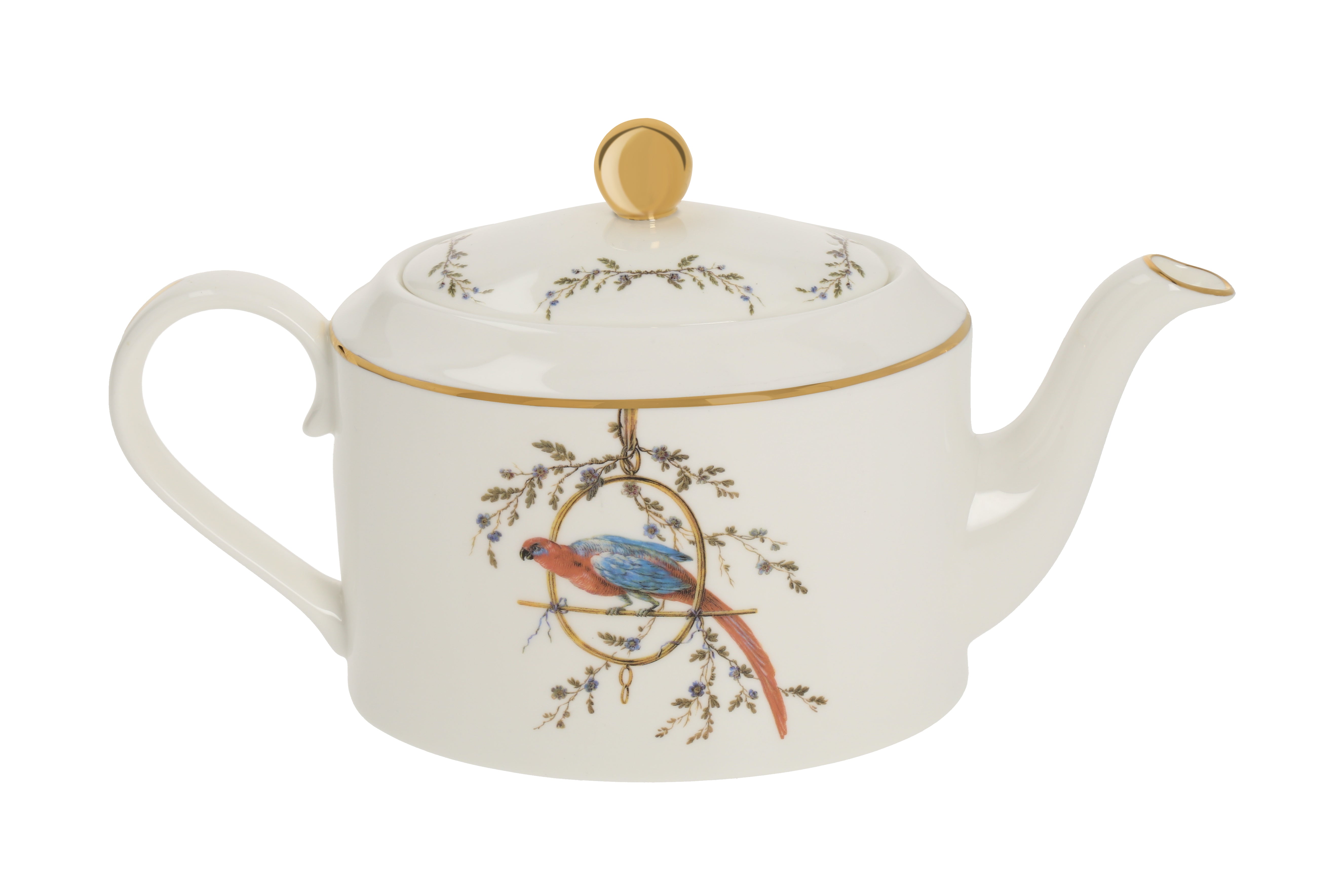 Bone China Teapot ''Le Perroquet'' - House of Castlebird Rose