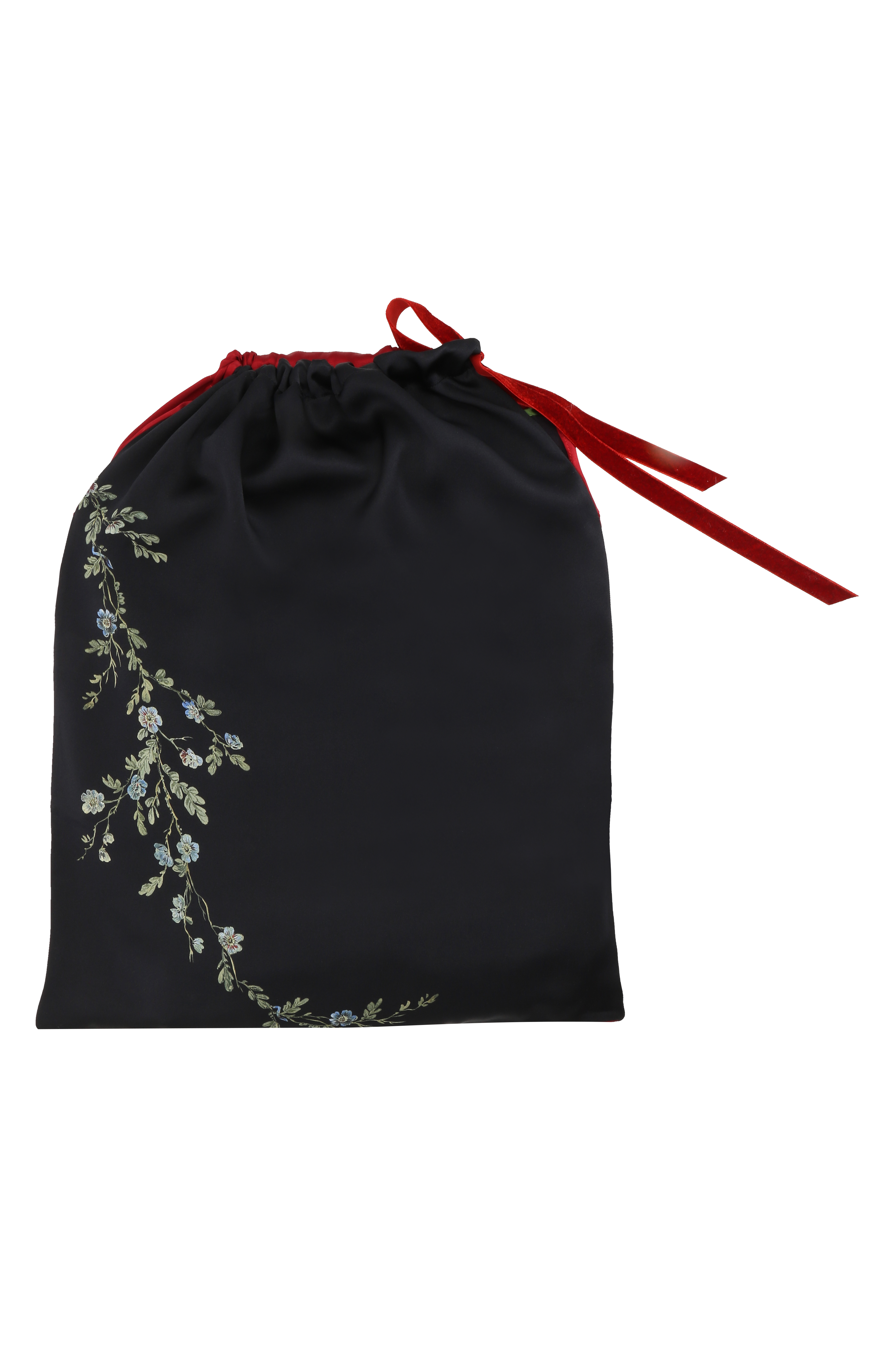 Maxi silk kimono black ''Le Perroquet'' - House of Castlebird Rose